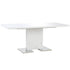 Barnes - Extendable Dining Table High Gloss White 1800 x 900 x 760 mm MDF